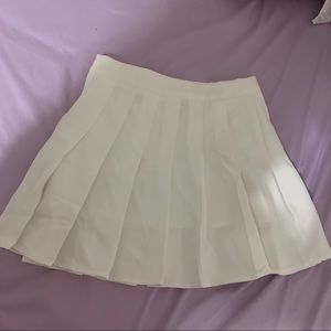 Shein- White Cream Skater Skirt